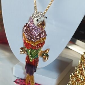 Betsey Johnson Multicolor Parrot Necklace